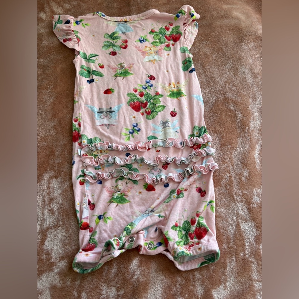 Posh Peanut Pink Floral & Berry Print One-Piece